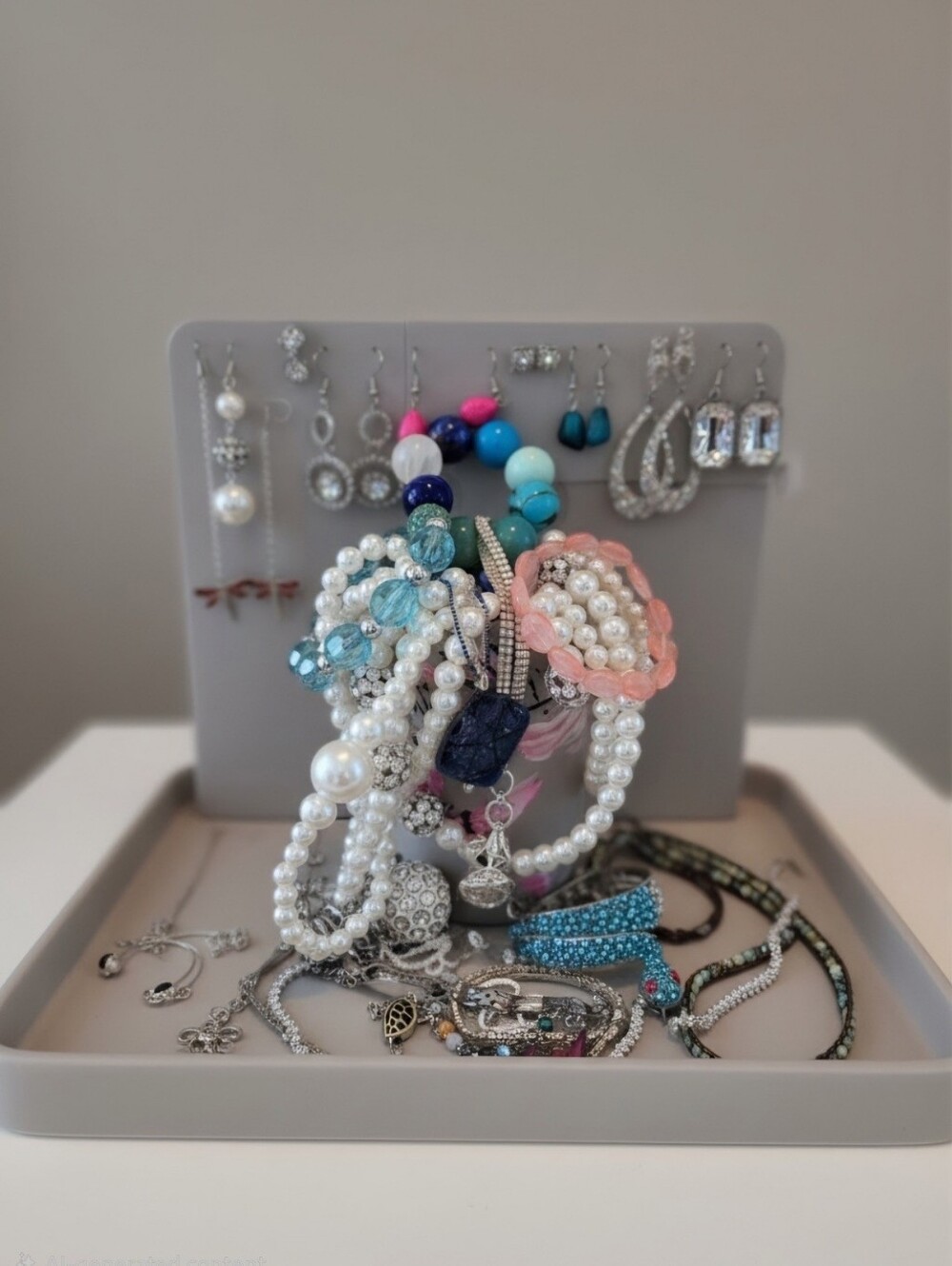 Mystery Jewelry Jar Pearl and Pink  Colors Of The Sea- Women Fashion Jewelry